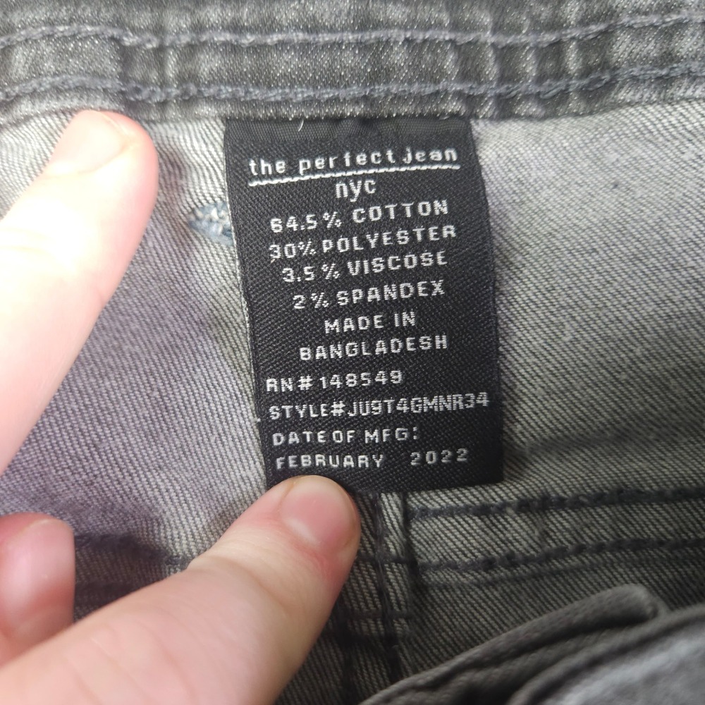 The Perfect Jean NYC Mens 40x34 Bootcut Gray Black Stretch Denim Jeans Casual - Picture 4 of 9